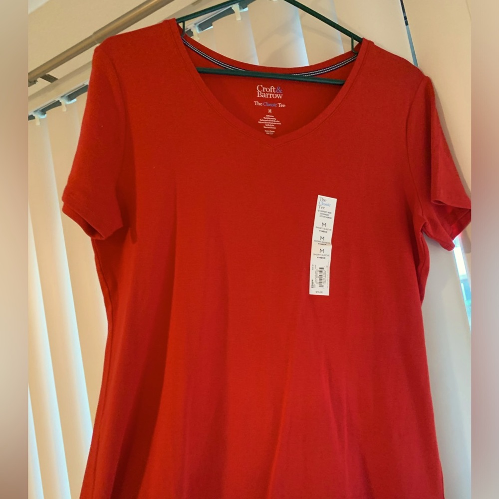 Croft & Barrow - M - The Classic Tee - Red NWOT